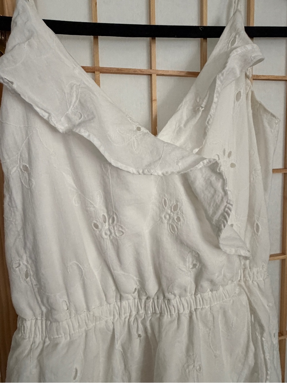 Express White Embroidered Ruffled Sundress - Picture 2 of 7